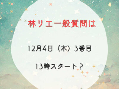 令和7年第4回定例会　林リエ一般質問内容